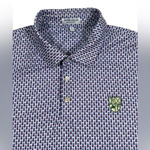 Peter Millar Summer Comfort Polo Shirt Men’s XL Hamilton Farm Golf Skull Print